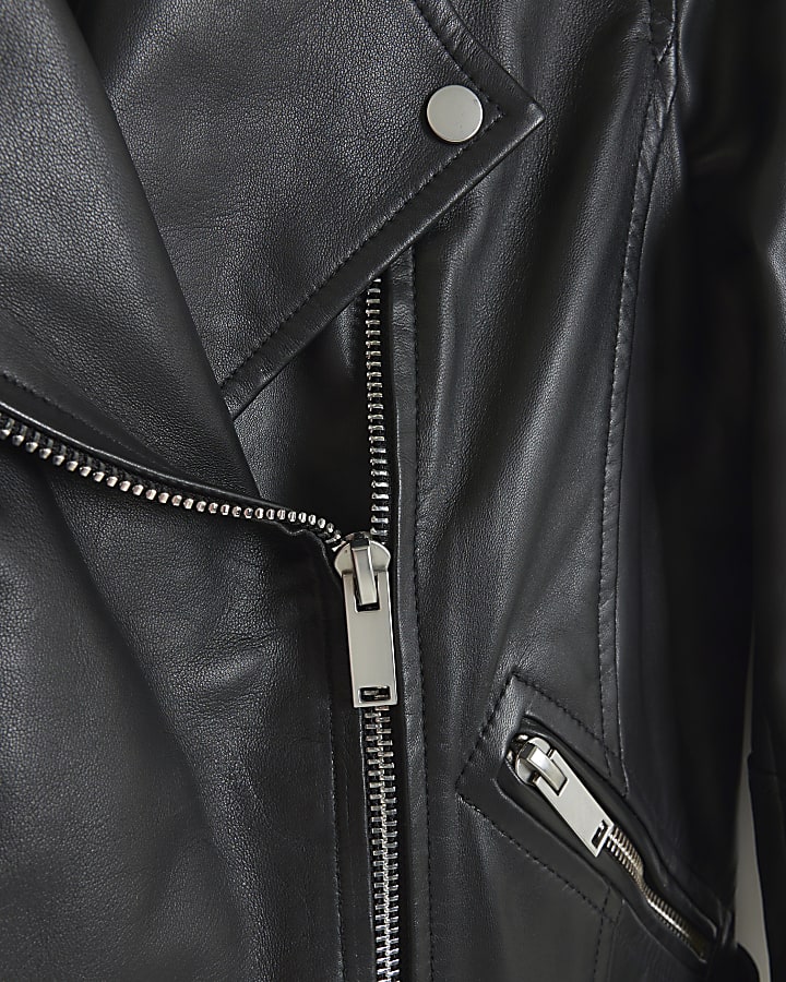 Black RI Studio leather oversized jacket