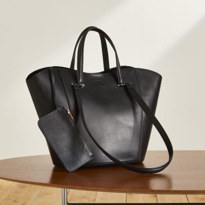 Black RI Studio leather tote handbag