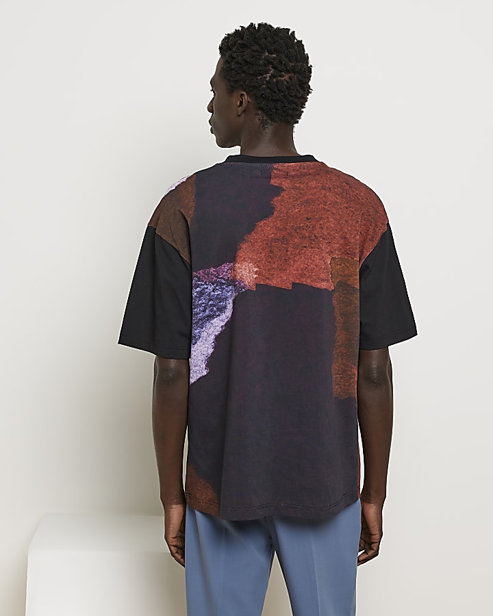 Black Ri Studio Oversized fit print t-shirt