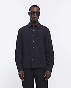 Black RI Studio oversized fit utility shirt