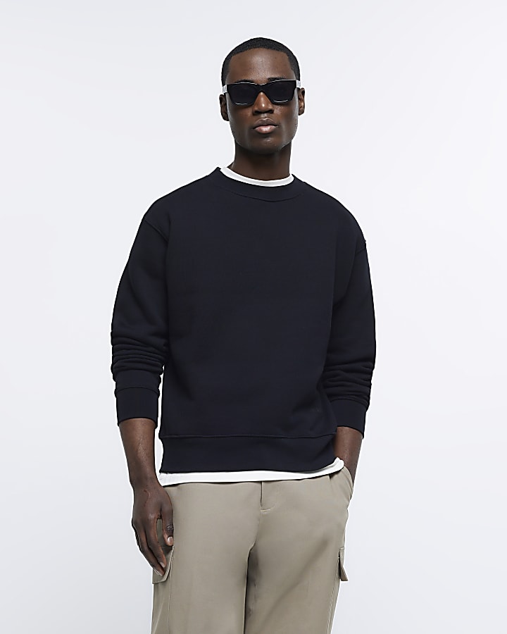 Black RI Studio regular fit sweatshirt