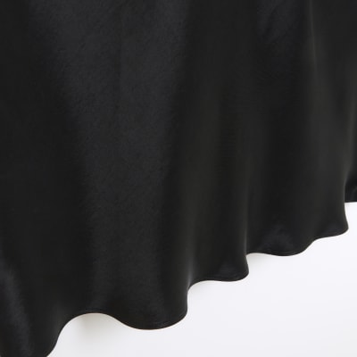 Black RI Studio satin maxi skirt