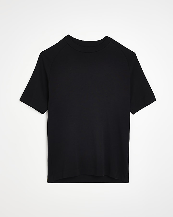 Black RI Studio slim fit high neck t-shirt