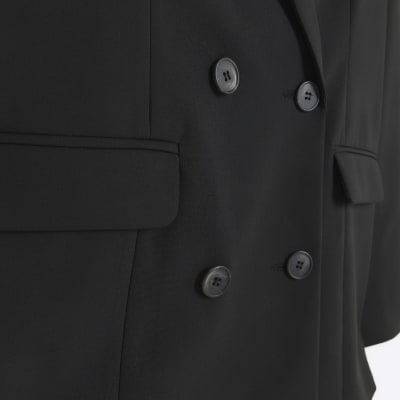 Black RI Studio tailored long sleeve blazer | River Island