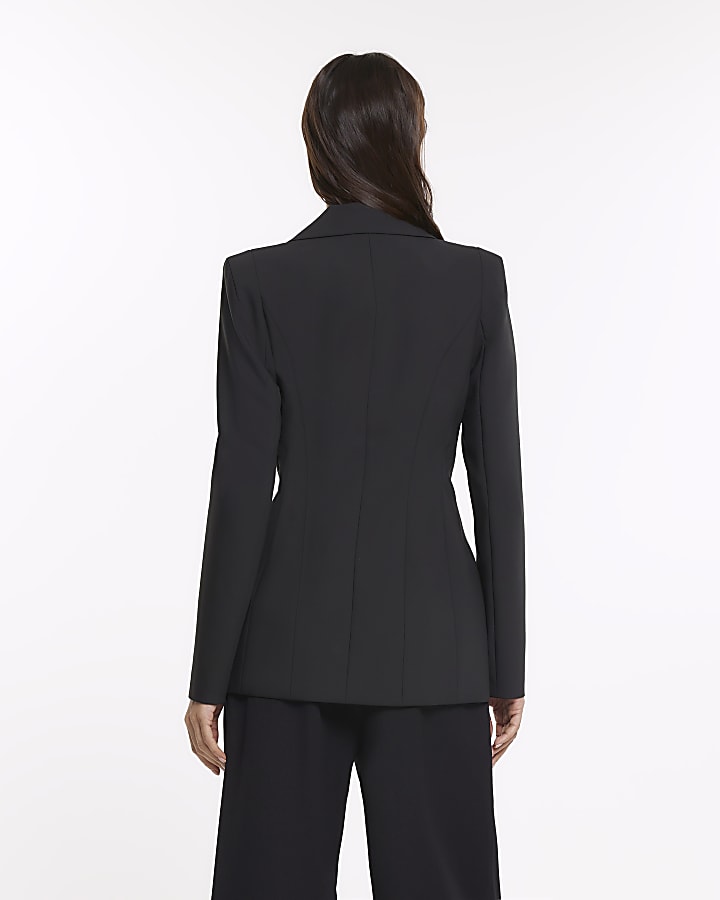 Black RI Studio tailored long sleeve blazer