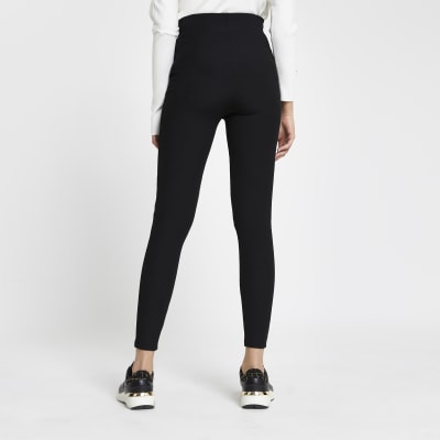 Black Rib Snaffle Trim Legging