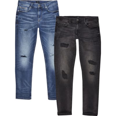 river island sid jeans