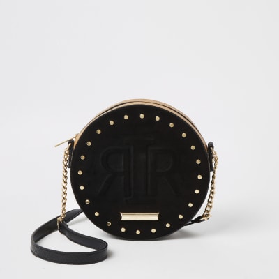 black circle cross body bag