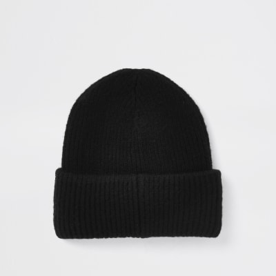 Black RIR embroidered beanie hat