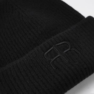 Black RIR embroidered beanie hat