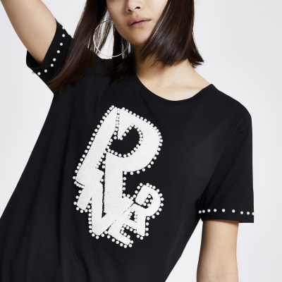 Black River embellished oversized T-shirt