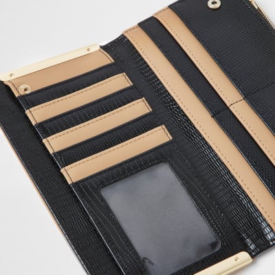 Black 'River' metal corner purse