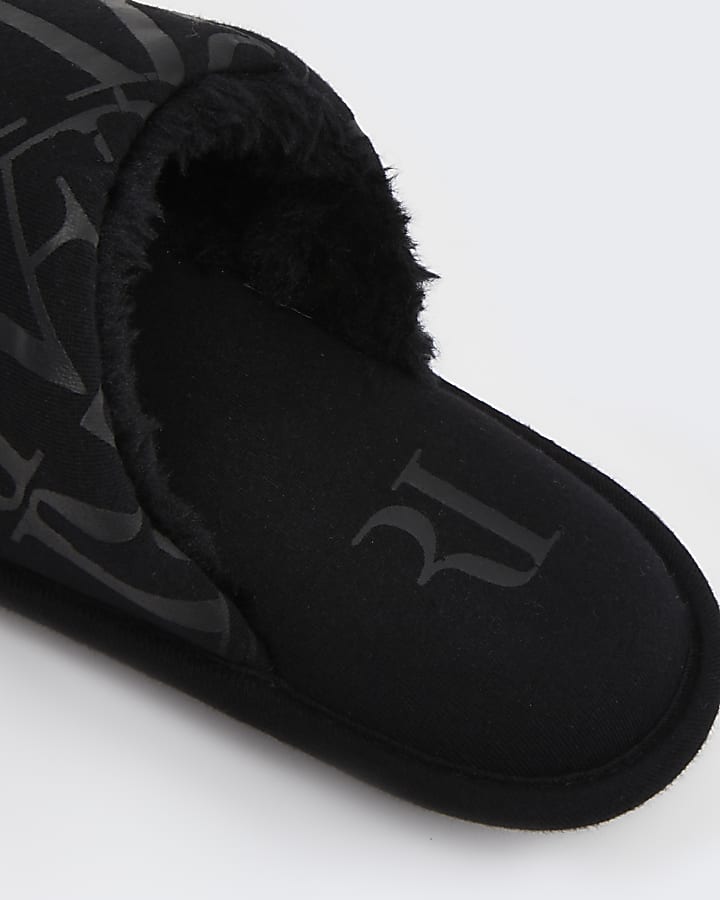 Black River monogram mule slippers