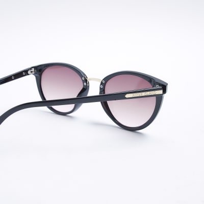 Black round sunglasses River Island