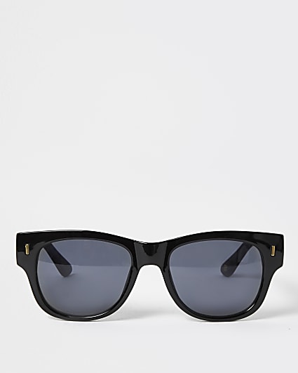 Black RR embossed retro sunglasses