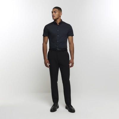 mens short sleeve shirts muscle fit