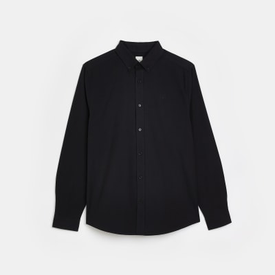 Black RR Slim fit Oxford shirt | River Island