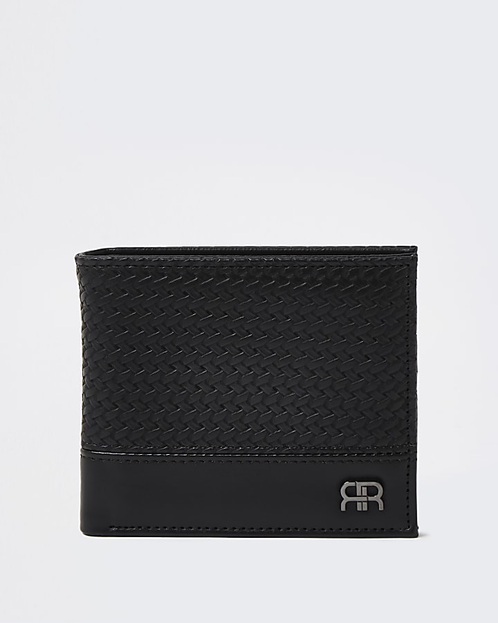 Black RR textured fold out wallet