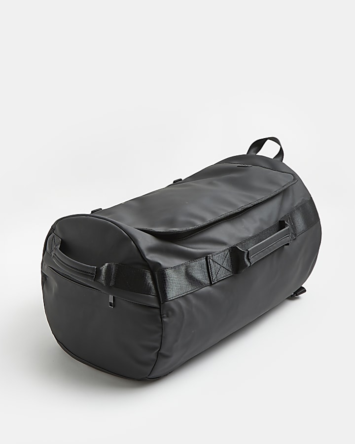 Black rubberised hybrid holdall bag