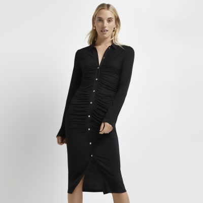 river island ruched dress