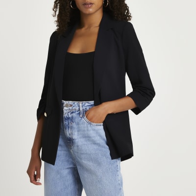 river island black blazer