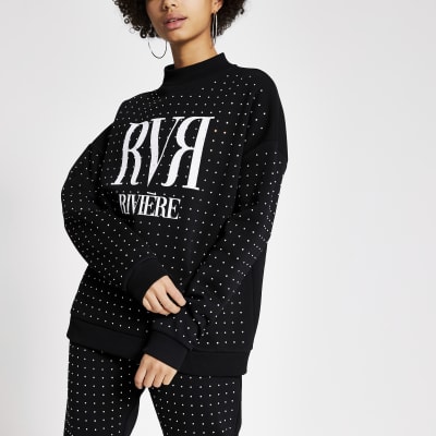 river island black sweatshirt