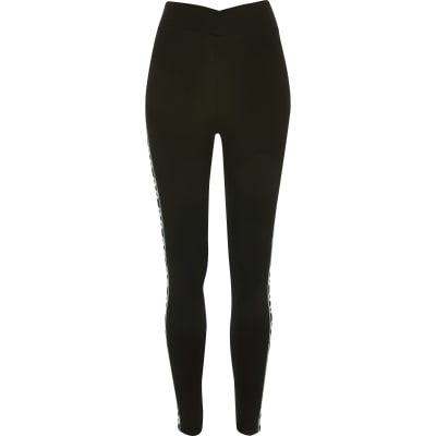 Black RVR side cross waist leggings