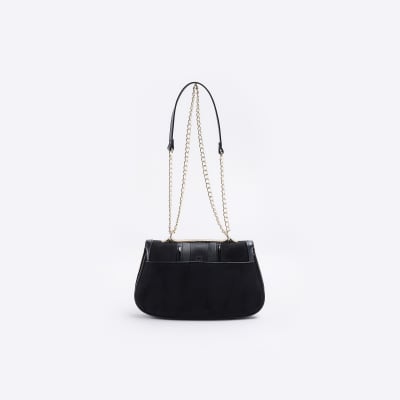 Black saddle shoulder bag