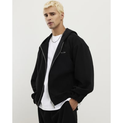Black Sanctuaire Corduroy Zip Through Hoodie