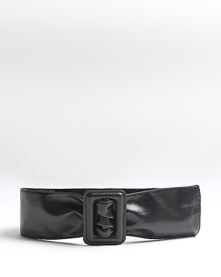Black sash buckle belt