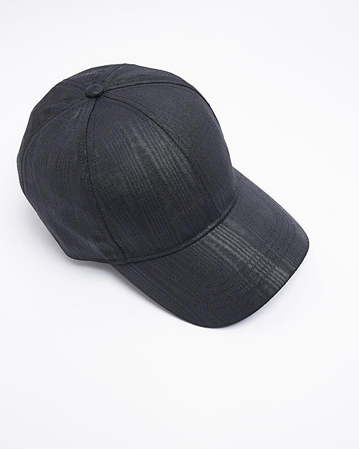 Black satin cap