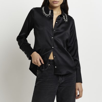 Black Embellished Shirt 3944206.htm - Buy Black Embellished Shirt  3944206.htm online in India