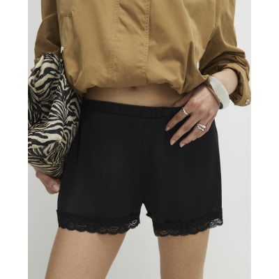 black dress shorts ladies Auryana Buckle Mini Shorts Black main image 1