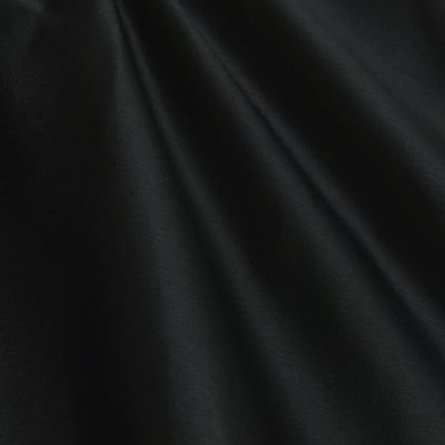 Black satin maxi skirt