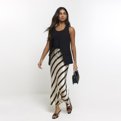 Satin midi 2024 skirt river island