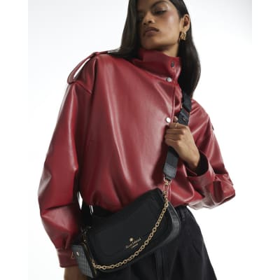 Scooped Embossed Crossbody Bag