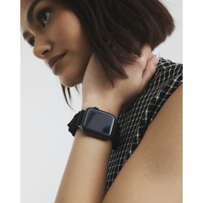 Black Scrunchie Digital Watch Strap