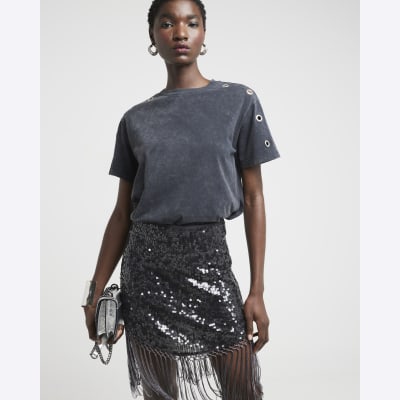 Glitter skirt river island hotsell