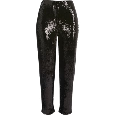 sequin cigarette pants