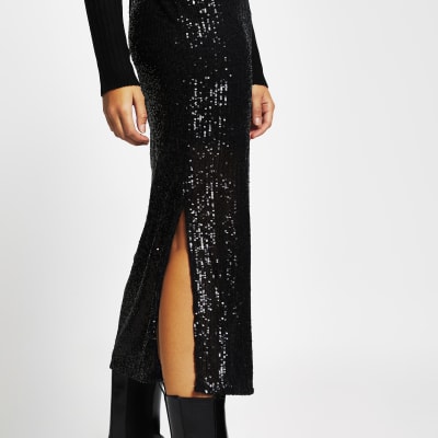 black glitter jumper dress