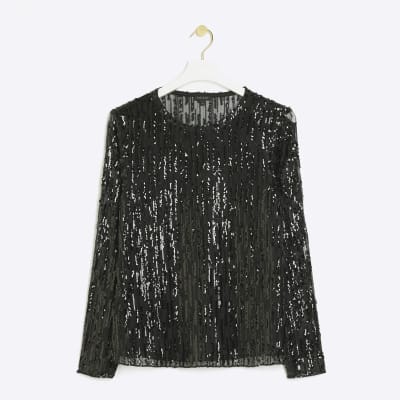 River island sequin blouse online