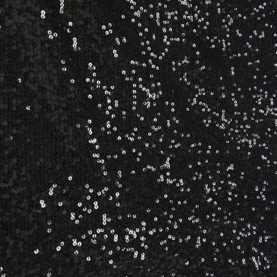 Black sequin tie side jumpsuit River Island