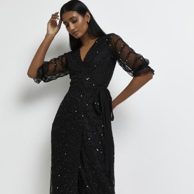 River Island sequin wrap dress Dresses Images 2022
