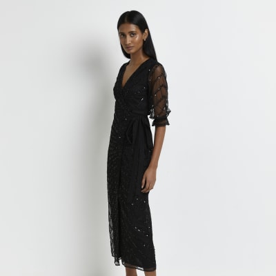 River Island sequin wrap dress Dresses Images 2022
