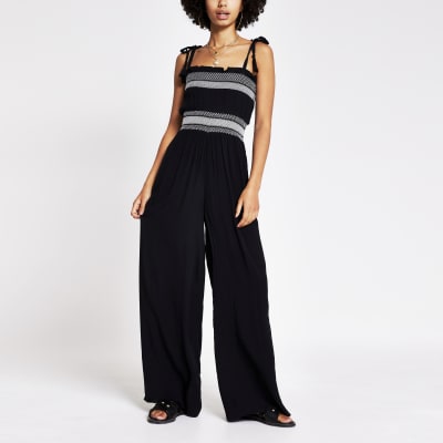 river island black jumpsuit