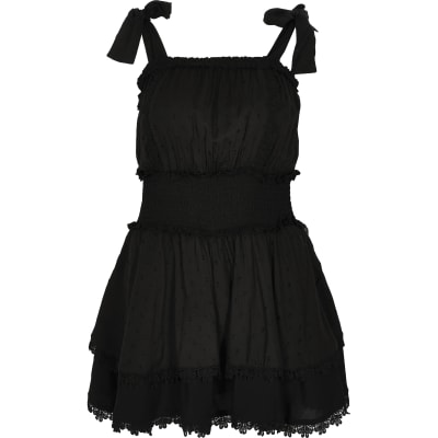 river island black beach dress