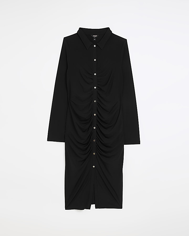 Black Shirt Midi dress
