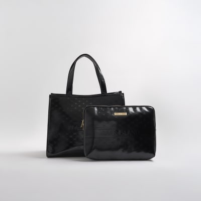 Black Shopper And Laptop Bag Bundle