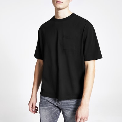 black-short-sleeve-boxy-t-shirt-river-island