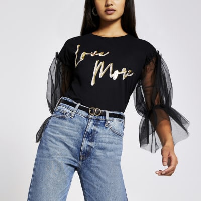 river island mesh t shirt